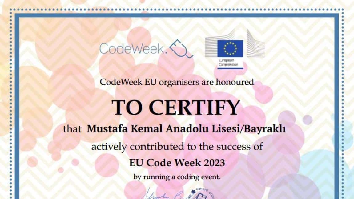 CodeWeek (Avrupa Kodlama Haftası) Etkinliklerimiz